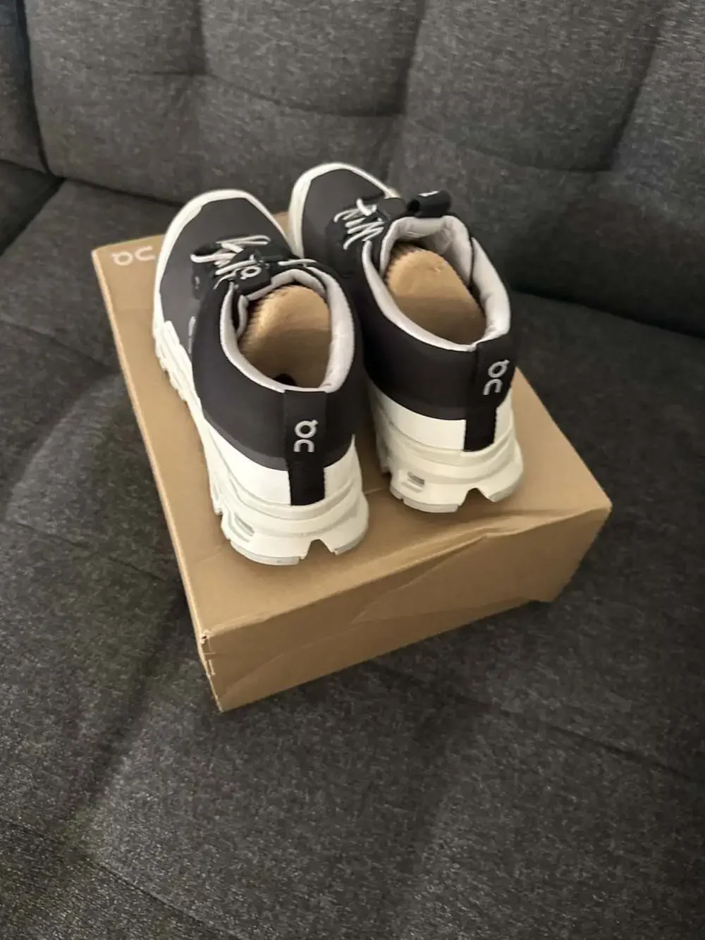 On Cloudhero Mid Waterproof Kids Hiking Boots, Black and White